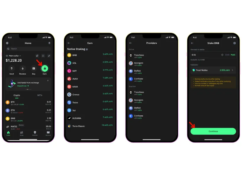 Trust Wallet 教學:質押