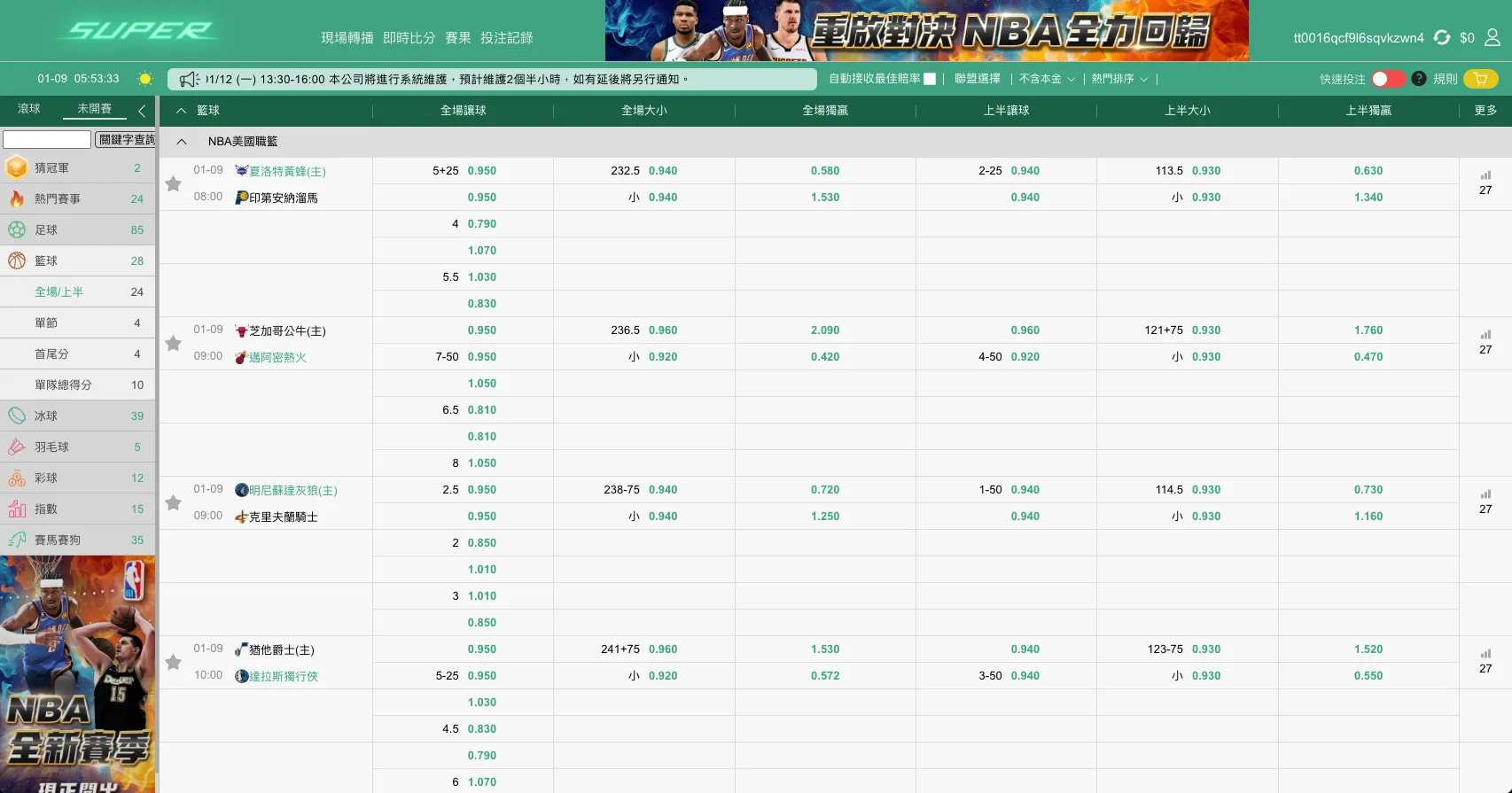 NBA籃球運彩怎麼買？