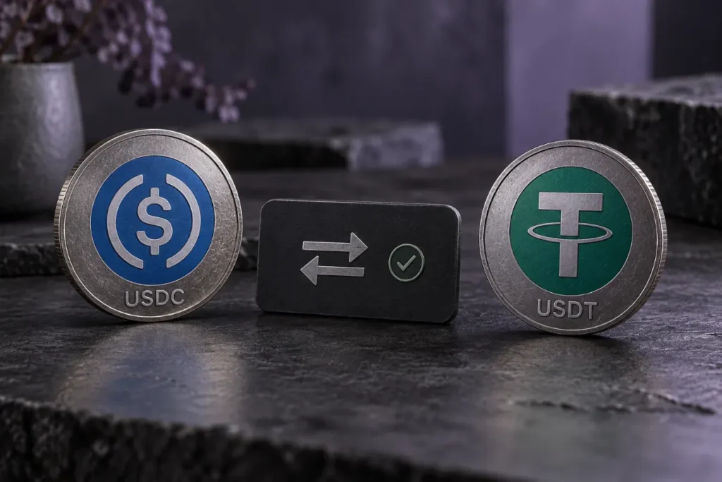 USDT和USDC差別在哪？發行商、用途與轉帳注意事項：USDC換成USDT的方式